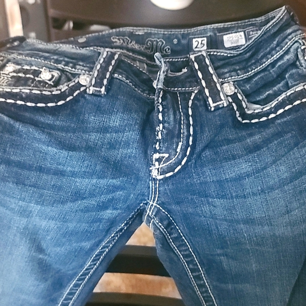Miss Me Jeans Low Rise Slim Fit Stretch Bootcut